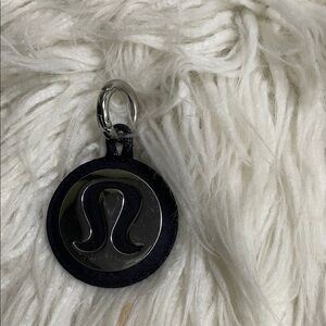 Lululemon Black and Silver Love Keychain